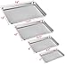 Baking Sheet and Rack Set, E-far Stainless Steel Rimmed Cookie Sheet Baking Pans Toaster Oven Tray with Cooling Rack, Non Toxic & Healthy, Rust Free & Dishwasher Safe - 8 Pieces (4 Pans & 4 Racks)