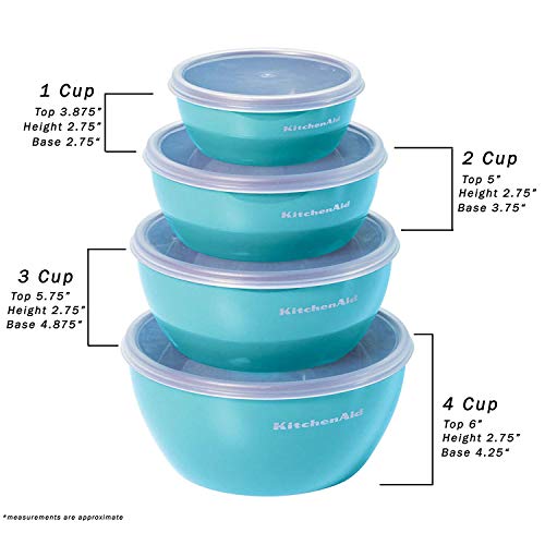 KitchenAid Classic Prep Bowls, Set of 4, Aqua Sky Pricepulse