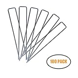 MTB 100 Pack 6x1 inch 11GA(0.12inch) Sod Staples Garden Pins Netting Stakes Ground Spikes Landscape Cover Pegs Anti-Rust Galvanized