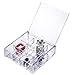Clear Jewelry and Accessories Tray with Hinged Lid,12 Grids Choice Fun
