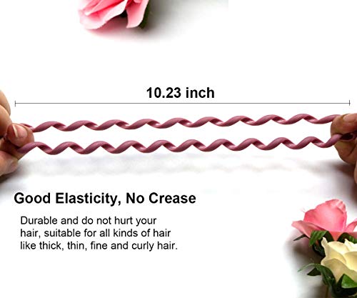 10 Pcs Spiral Hair Ties No Crease Colorful Traceless Hair Ties