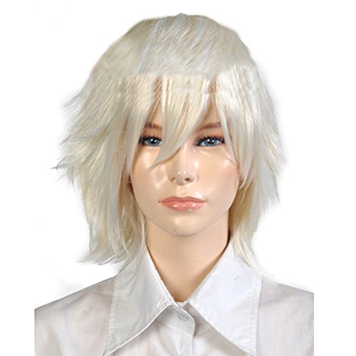 Prompto Argentum Wig Fantasy Game Cosplay Short Hair Costume Accessories Coslive