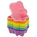 Freshware CB-311SC 12-Pack Silicone Bear Reusable Cupcake and Muffin Baking Cup, Six Vibrant Colors