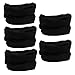 Toes Home 5PCS Outdoor Magic Headband Elastic Seamless Bandana Scarf UV Resistence Sport Headwear (All Black 5 Pack)
