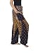 Lannaclothesdesign Women's Boho Yoga Peacock Drawstring Thai Harem Pants