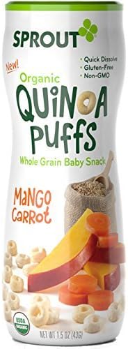 Sprout Organic Quinoa Puffs Baby Snack, Mango Carrot, 1.5 Ounce by Sprout