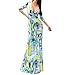 SUNNOW Womens Sexy Ladies Deep V Neck Party Dress Maxi Long Evening Dress (Asian L=US(8), Yellow)