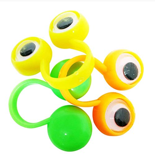 Polymer Finger Toy Eyes Finger Ring Educational Intelligent Finger Toy Finger Toy for Kids Children Gift 10PCS(Random Color) - Thumbnail 5