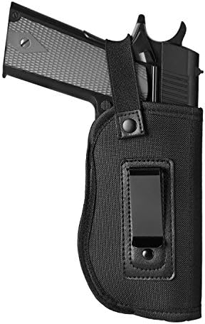 TANZOX Inside The Waistband Holster, Durable IWB Gun Holster, Fits 1911 / S&W M&P Shield / GLOCK 26 27 29 30 33 42 43 / Springfield XD XDS / Ruger LC9 & All Similar Handguns (Right)