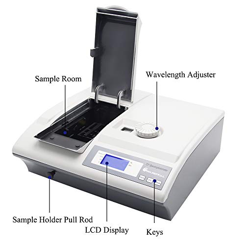 CGOLDENWALL Digital Spectrophotometer Spectrometer Visible Spectrometer