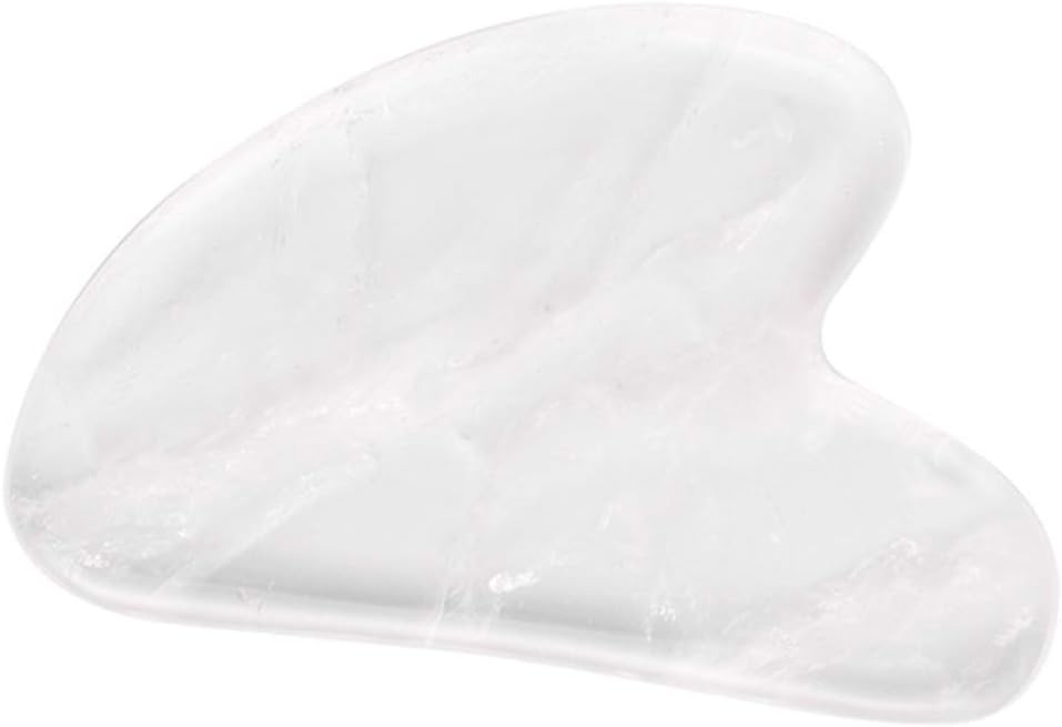 Natural Rock Quartz Crystal Jade Gua Sha Scraping Facial Massage Tool, Stone Scraping Scraper Board for SPA Reduce Fine Lines and Wrinkles Women Men