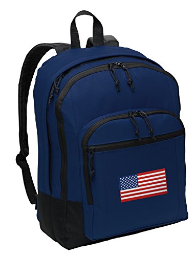 Classic American Flag Backpack Medium USA Flag Backpack Laptop Sleeve