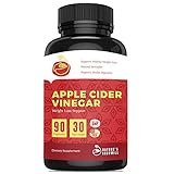 Apple Cider Vinegar Pills for Weight Loss | All Natural Detox Cleanse Weight Loss, Appetite Suppressant, Metabolism Booster, Fat Burner & Keto Diet | 90 Extra Strength 2250mg ACV Capsules
