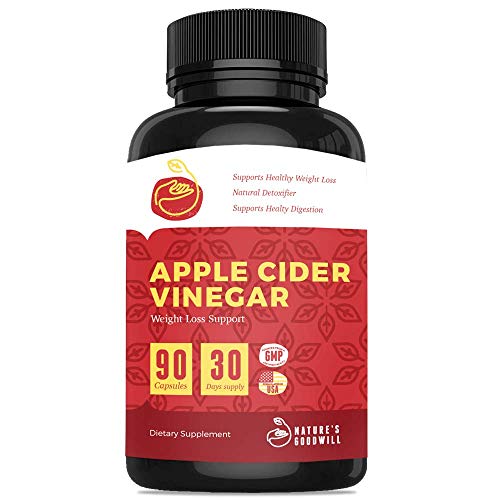 Apple Cider Vinegar Pills for Weight Loss | All Natural Detox Cleanse Weight Loss, Appetite Suppressant, Metabolism Booster, Fat Burner & Keto Diet | 90 Extra Strength 2250mg ACV Capsules