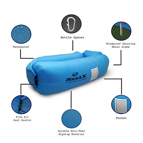 MaxIT Inflatable Lounger Hammock Air Sofa Water Proof Easy to Inflate
