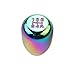 DEWHEL JDM Universal 5 Speed Manual Shift Knob M10x1.5 Screw On Neo Chrome
