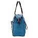 Lonson Unisex Large Capacity Multiple-pockets Shoulder Bag with Removable Strap Blue One Size