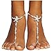 Bienvenu Beach Wedding Barefoot Sandals Ivory Pearl Anklet with Starfish Foot jewelry, Starfish