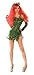 Party King Women's Small Poisonous Villain Costume with Gloves and Headpiece, Green