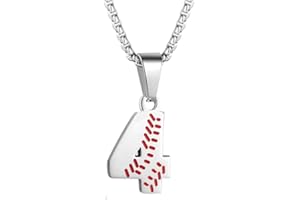 ZRAY TLIWWF Inspiration Baseball Jersey Number Necklace Stainless Steel Charms Number Pendant for Boys Men