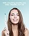 Fairywill Sonic Powered Electric Toothbrush ADA Accepted with 5 Modes, Smart Timer, 3 Brush Heads, Fully Rechargeable with One 4 Hr Charge Last 30 Days, Whitening Toothbrush for Adults in White