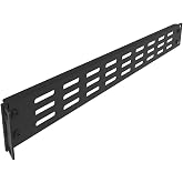 Jingchengmei 1U Hinged Blank Panel - Slot Vented Server Rack Panel | for 19-Inch Network Cabinet or Server Rack Enclosure Black (1UVBPHN, Black)