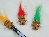 3pc Set Classic Vintage Novelty Mini Troll Doll Pencil Topper Party Bag Toy Fill by zeenca