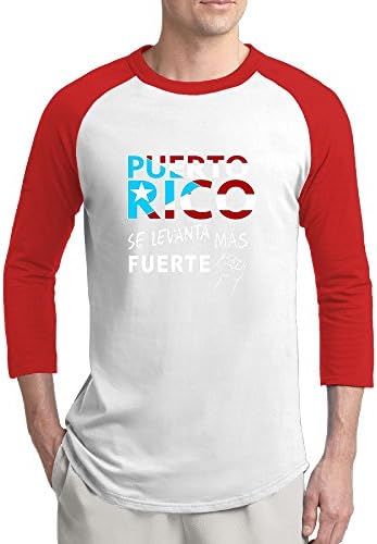 Puerto Rico SE Levanta Men's Outdoor Round Neck Half Sleeve Raglan Sleeves T-Shirt