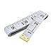 EBOOT 60 Inch 150 cm Soft Tailor Tape Measure for Cloth Sewing Waist Bra Head Circumference Tailor Double Sided Cloth Ruler (White)