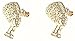 GWOOD Nefertiti Egyptian Queen Beautiful Woman Earrings Post Style Pierced (GOLD COLOR)
