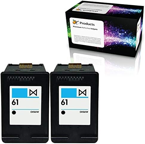 Refilled Ink Cartridge Replacement for HP 61 for Envy 4500 5530 Deskjet 1010 3050 2540 2050 Officejet 2620 Printers (2 Black)