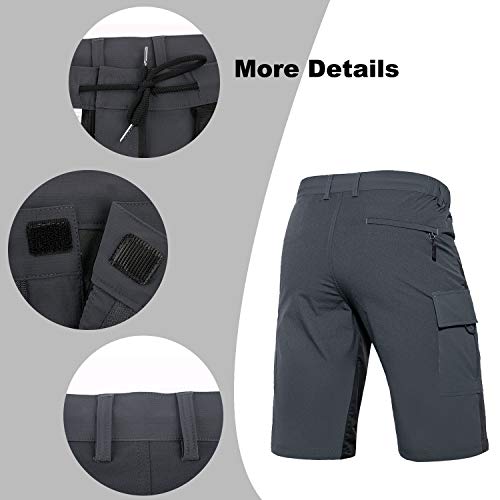 Hiauspor Mens MTB Mountain Bike Shorts 3D Padding Baggy Cycling Biking