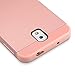 Note 3 Case, Galaxy Note 3 Case - ULAK Hybrid Slim Hard Back Case Cover Rubber Bumper 2in1 Daul Layer w/ Card Storage for Samsung Galaxy Note 3 III N9000- Rose Gold