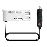 mooncity Car Air Purifier, Auto Vent Clip Air Freshener Ionizer Pet Odor Eliminator- Removes Dust, Pollen, Cigarette Smoke,