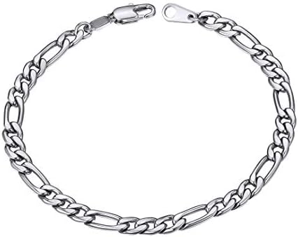 Amazon.com: Invicta Black Figaro Bracelet for Men, Stainless Steel