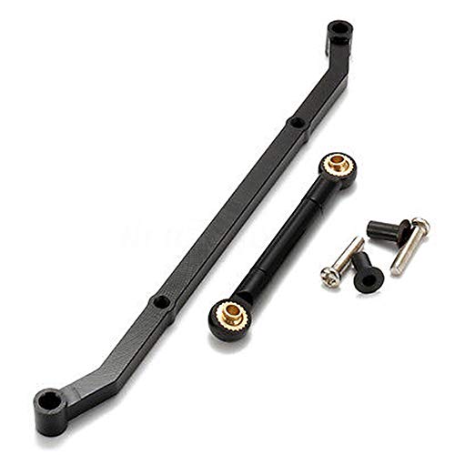 1 Set Upgrade Aluminum Steering Link Linkage Arm Tie Rod for 1/10 RC Axial SCX10 (Black)