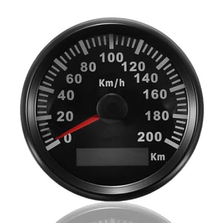 GPS Tacho Kilometerzähler 200 km/h für automatische Marine Truck mit Hintergrundbeleuchtung 85 mm 12 V/24 V