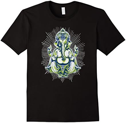Men's Ganesha Lord Hindu T Shirt - Yoga XL Black