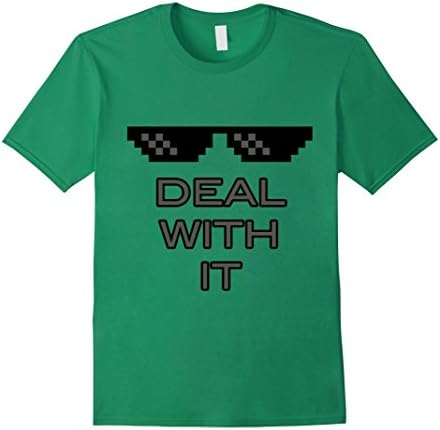 Men's Deal With It Shades/Sunglasses Shirt XL Kelly Green