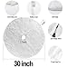 BIGOU Christmas Tree Skirt with LED Light, 30 Inch 2 Modes Snow White Luxury Faux Fur Tree Skirts Base Cover Floor Mat Christmas Lighting Decorations for Xmas Party Holiday Home Garden