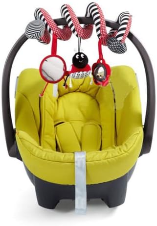 Crib Bed Pram Rattle Hanging Toy Easily Attaches To Stroller, Car Seat Or Infant Carrier.