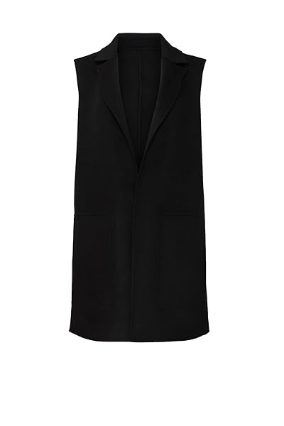 VICTOR ALFARO COLLECTIVE RENT THE RUNWAY PRE-LOVED BLACK SHORT BLAZER VEST, BLACK, SMALL