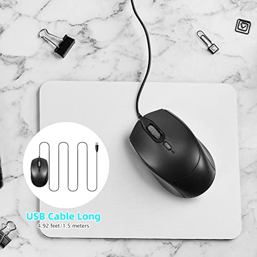 16 Pack Computer Mouse Pack Bulk Wired Silent USB Optical Corded Mouse