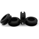 Buna-N Rubber Push-in Grommet - for 7/8" Hole, 5/8" ID, 1/4" Panel (4) | dangoodbuy rubber grommet with 1 1/8" Outer Diameter, 1/2" Height, protects wires, cables, and cords from fraying