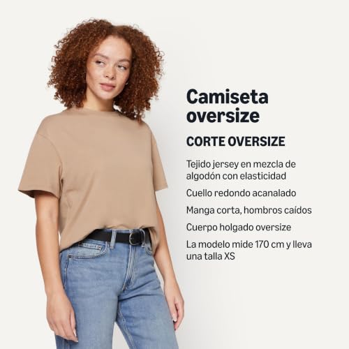 Amazon Essentials Women's Loose Fit Round Neck Short Sleeve Shirt