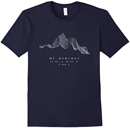 Mens Mt. Everest - Nepal - NASA DEM Hiking Apparel 2XL Navy