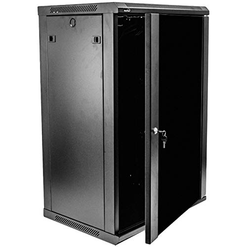 NavePoint 18U Deluxe IT Wallmount Cabinet Enclosure 19-Inch Server ...