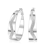 ULAKY 925 Sterling Silver Large Circle Earrings Hoop Earrings for Women