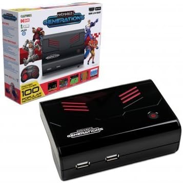 Retro-Bit Generations + HDMI Cable + 8GB SD Card- Plug and Play Game Retro Console Red/Black Over 90+ Arcade Games