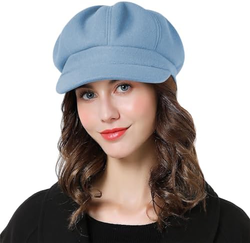 SOUGAO Women Newsboy Cap Beret Visor Wool Blend Fashion Vintage